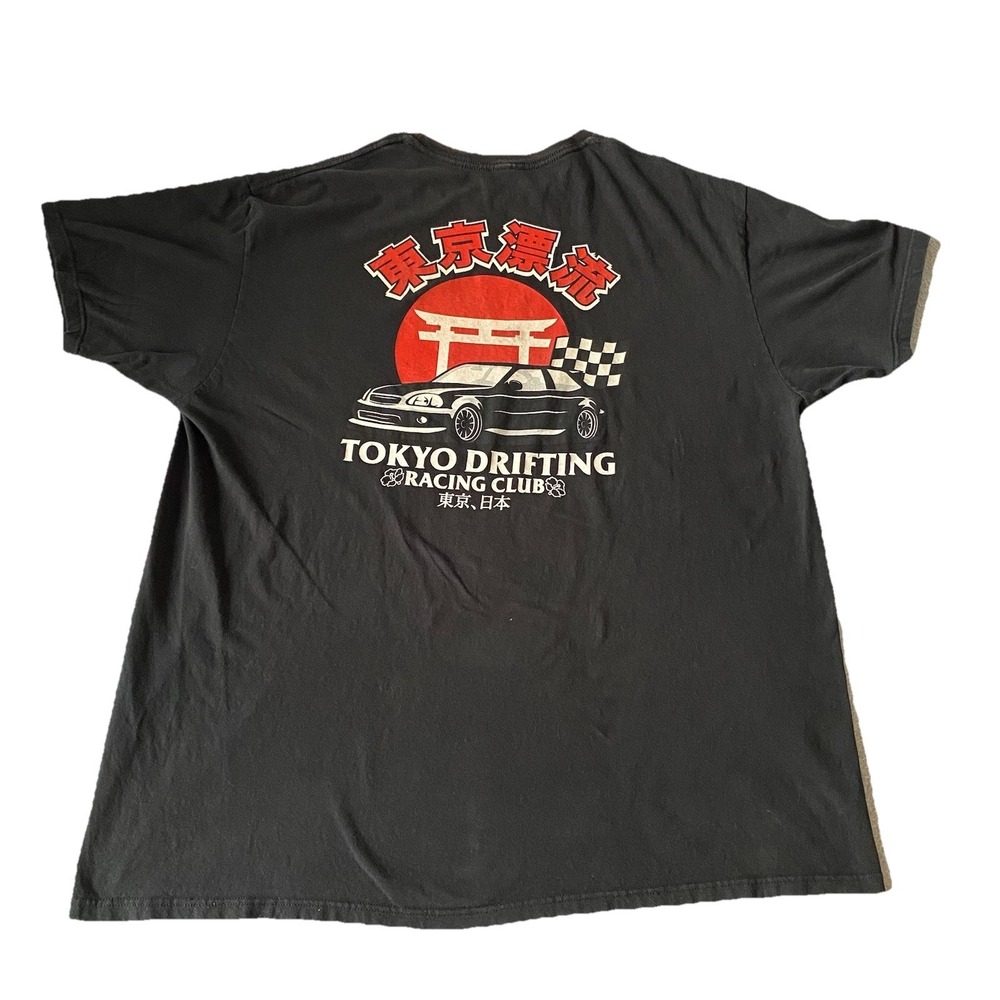 Tokyo Drift Racing TShirt JDM Civic EGK Graphic Soft Casual Black Tuner Auto 2XL
